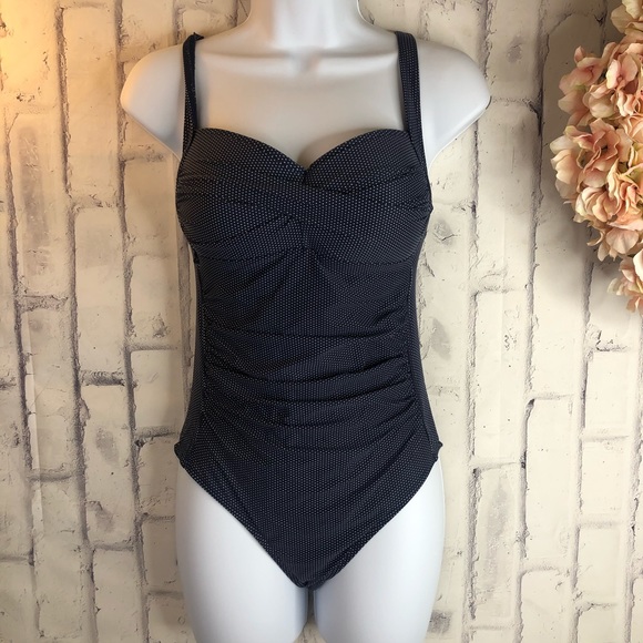 Niptuck Sorranto Blue white polka dots one piece - Picture 3 of 16